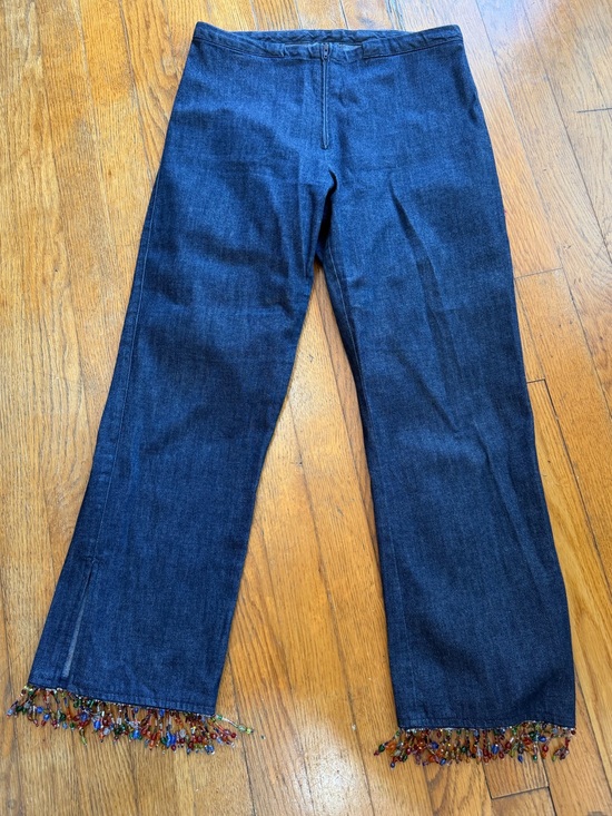 Miss Sixty Denim - RARE Miss Sixty Jean capri with beaded fridge bottoms